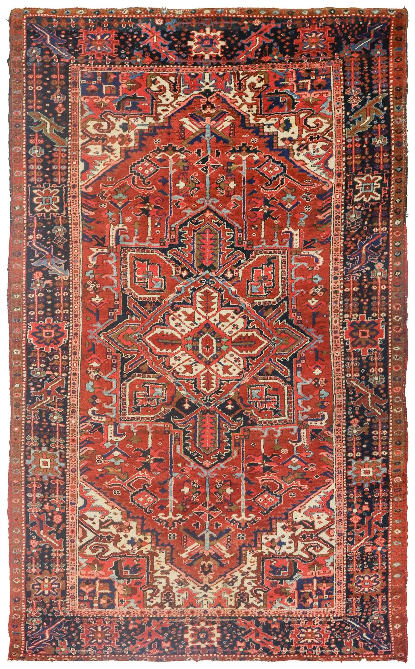 Antique Heriz Handwoven Tribal Rug