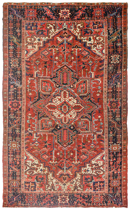 Antique Heriz Handwoven Tribal Rug