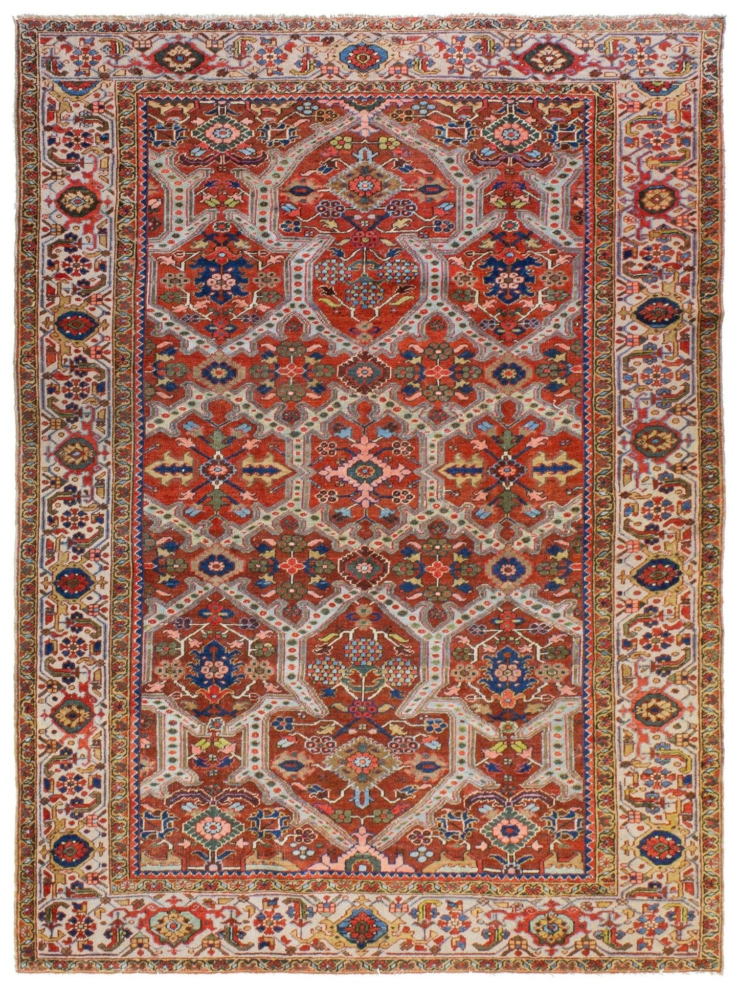 Antique Heriz Handwoven Tribal Rug