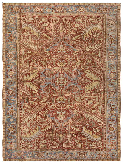 Vintage Heriz Handwoven Tribal Rug