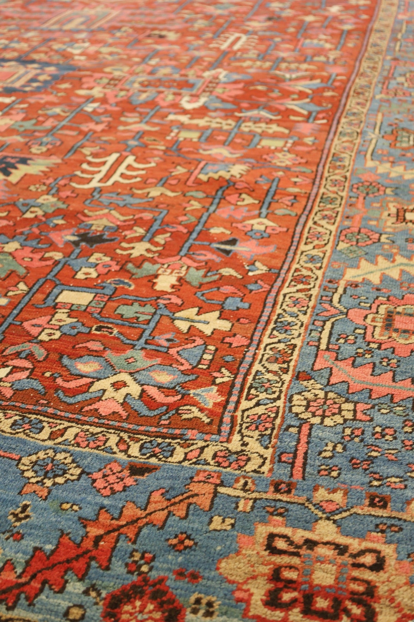 Antique Heriz Handwoven Tribal Rug, J67629