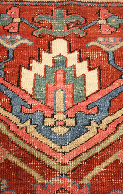 Antique Heriz Handwoven Tribal Rug, J67629