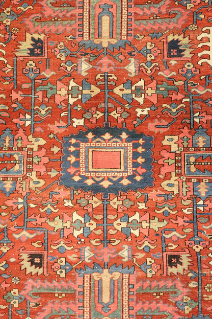 Antique Heriz Handwoven Tribal Rug, J67629