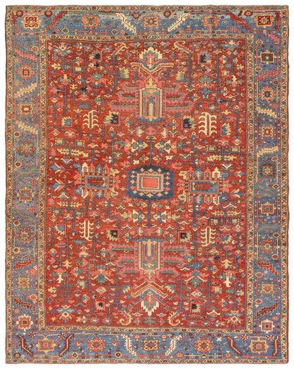 Antique Heriz Handwoven Tribal Rug