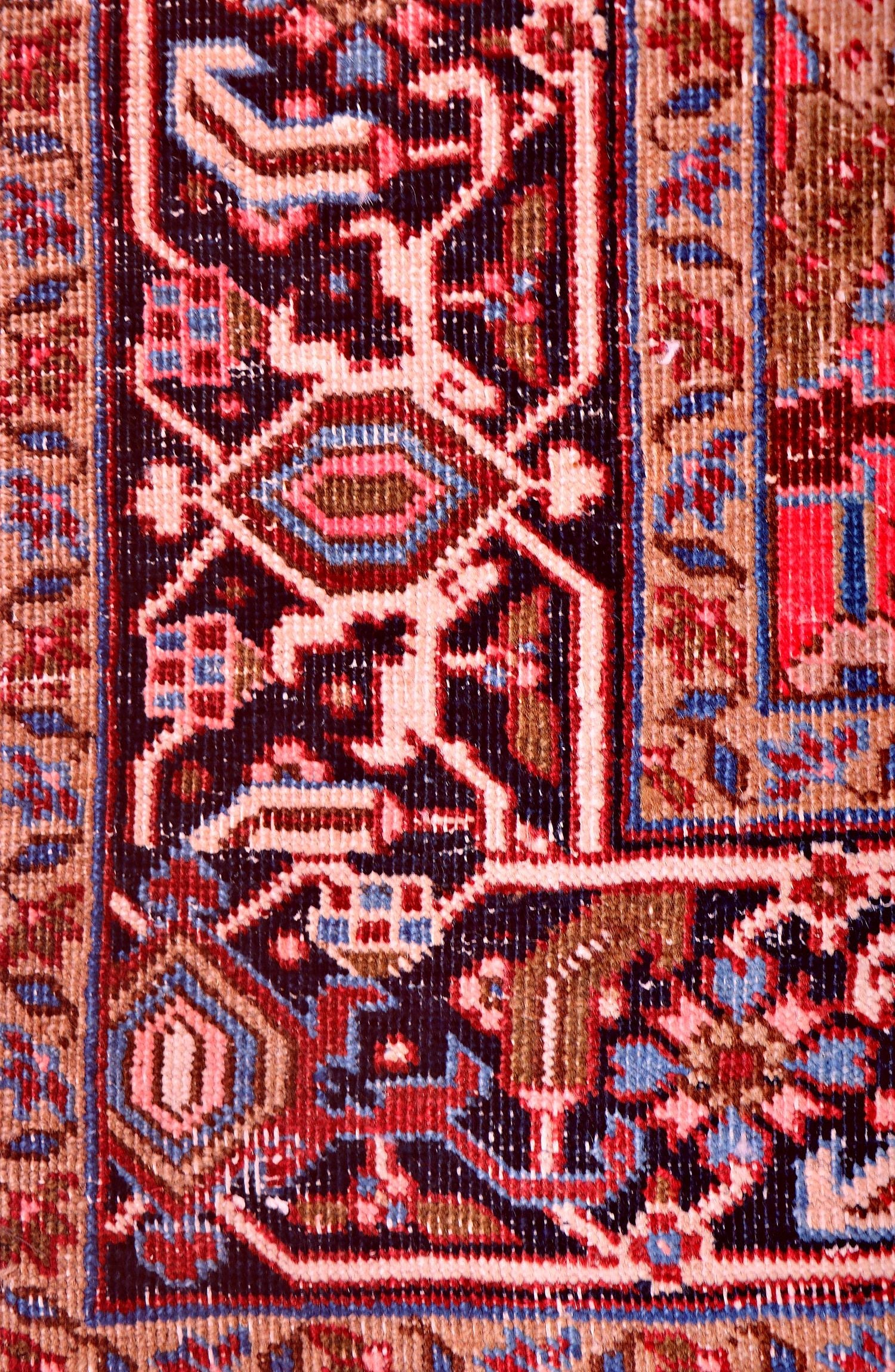 Vintage Heriz Handwoven Tribal Rug, J68382