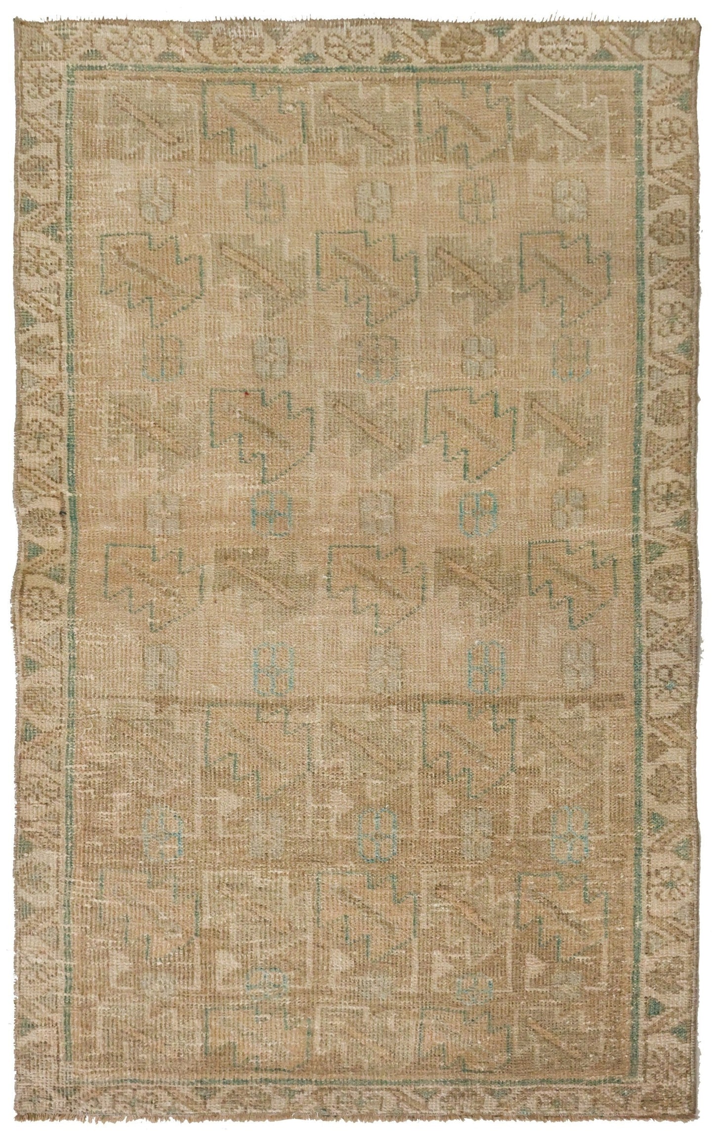 Vintage Heriz Handwoven Tribal Rug