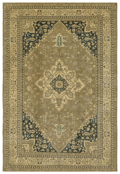 Vintage Heriz Handwoven Tribal Rug