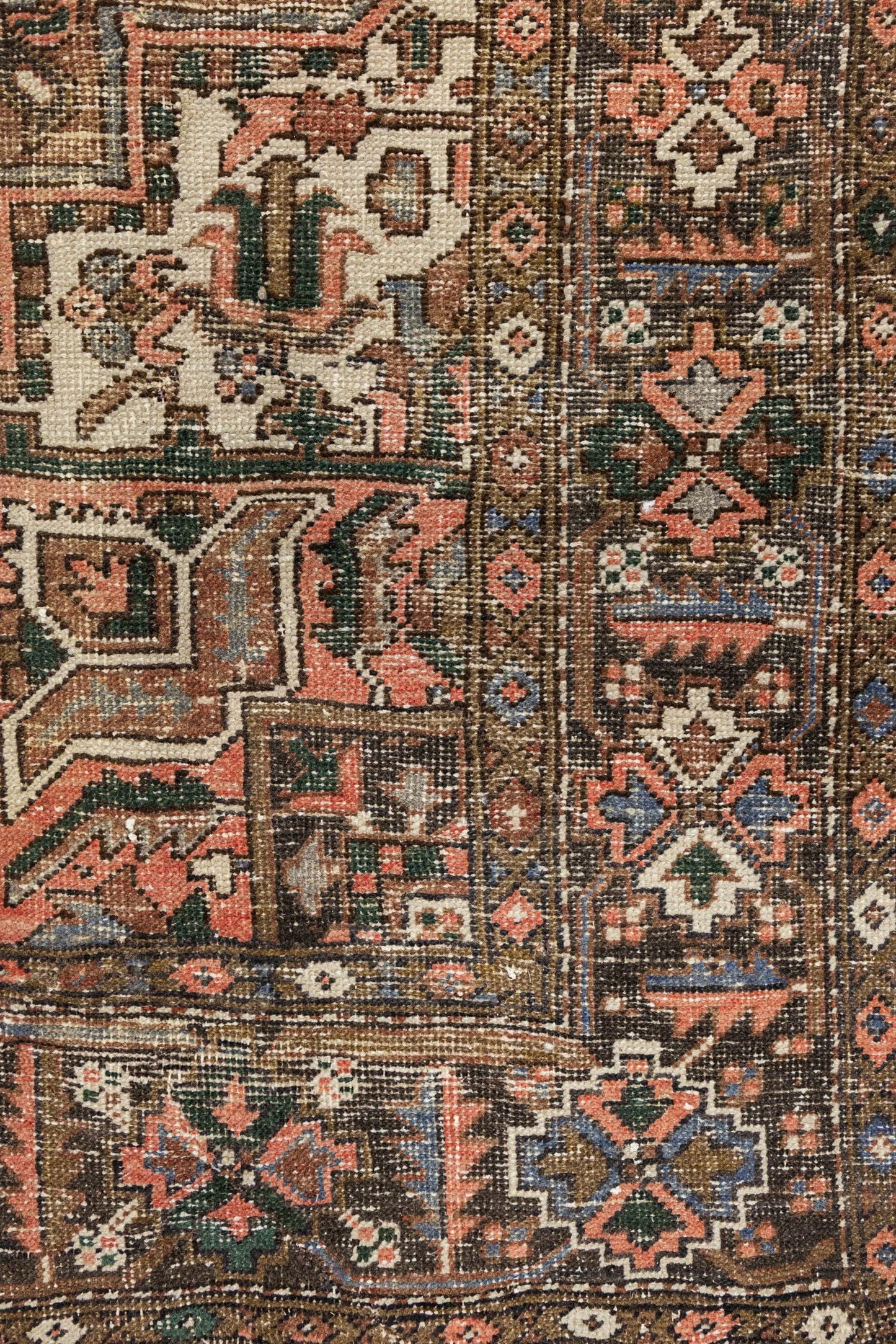 Vintage Heriz Handwoven Tribal Rug, J73952