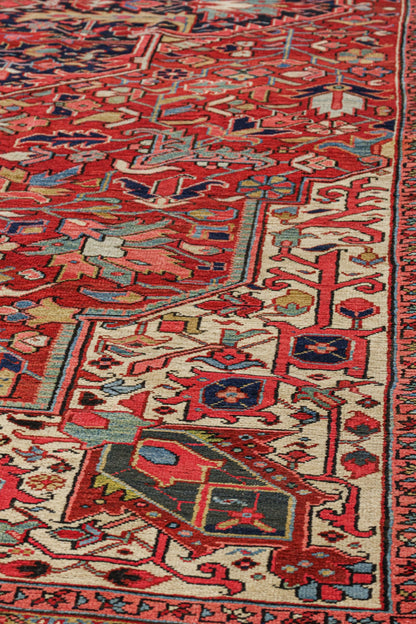 Antique Heriz Handwoven Tribal Rug, J76715