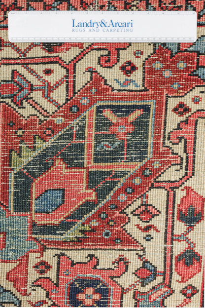 Antique Heriz Handwoven Tribal Rug, J76715