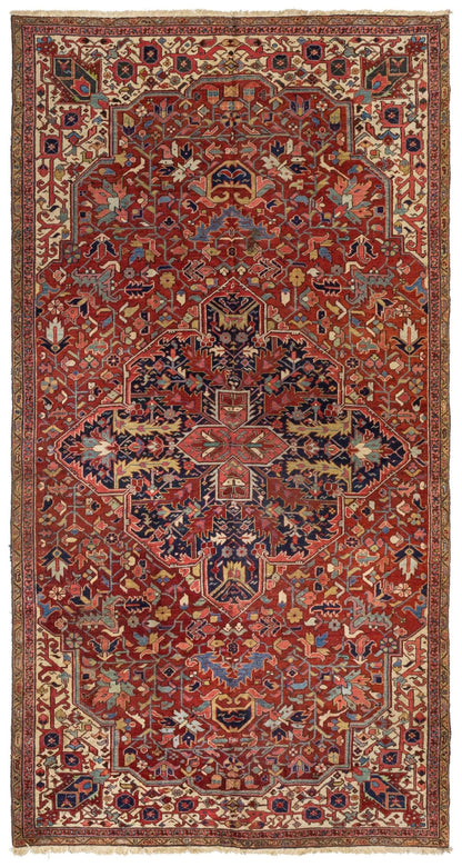 Antique Heriz Handwoven Tribal Rug