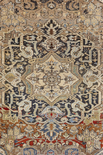Vintage Heriz Handwoven Tribal Rug, J79408