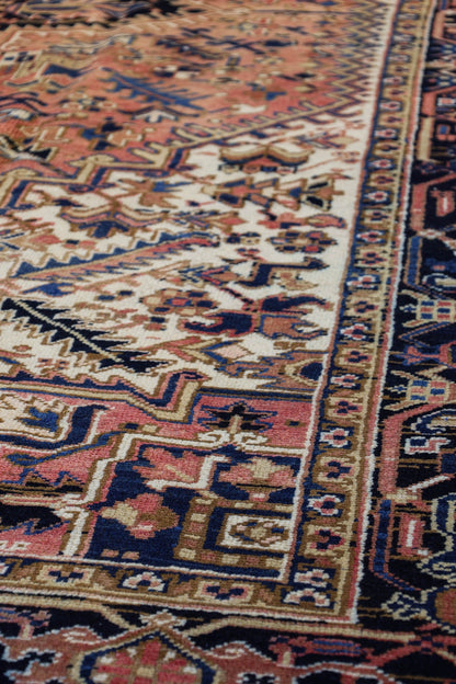 Vintage Heriz Handwoven Tribal Rug, J79425