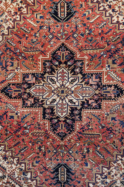 Vintage Heriz Handwoven Tribal Rug, J79425