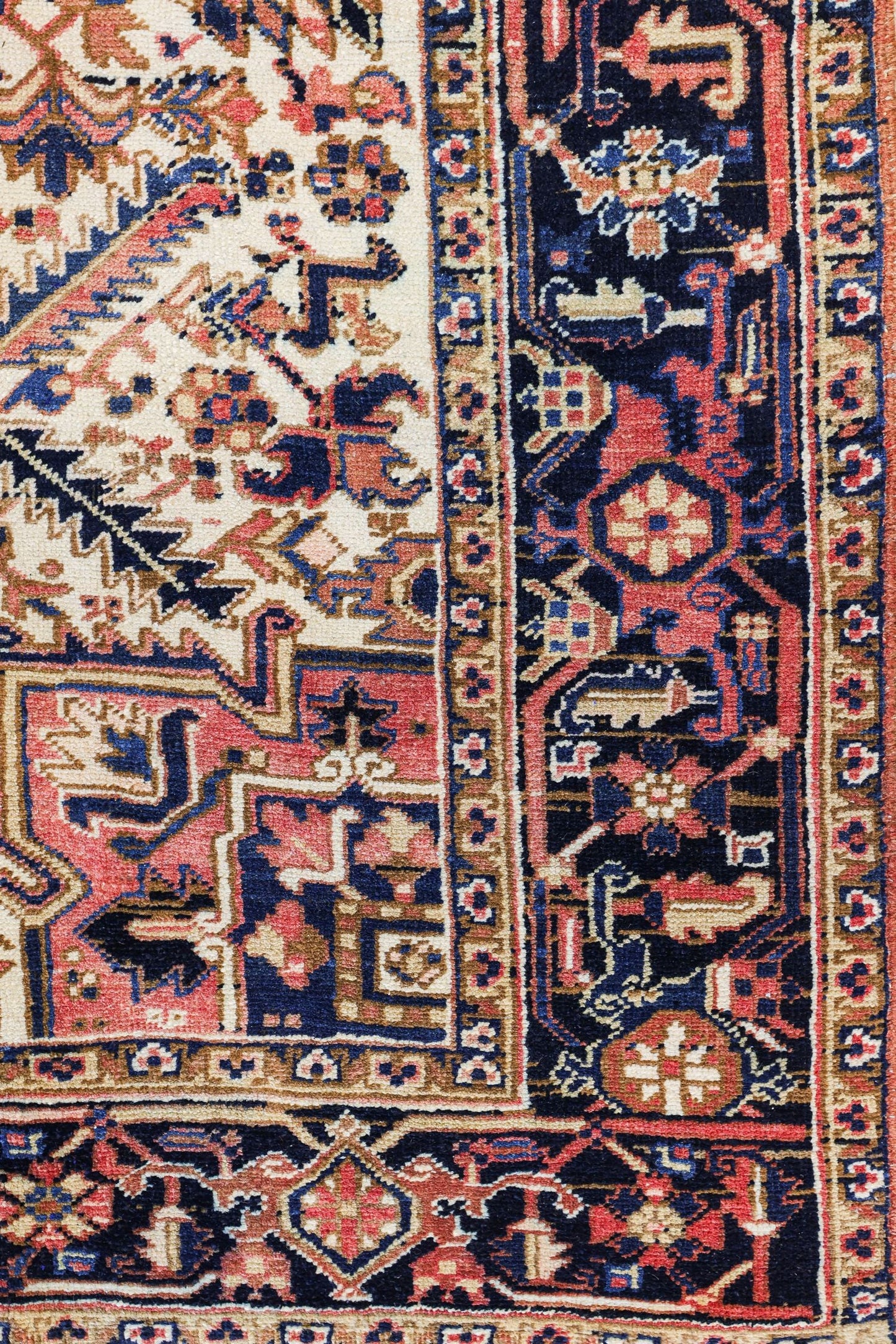 Vintage Heriz Handwoven Tribal Rug, J79425