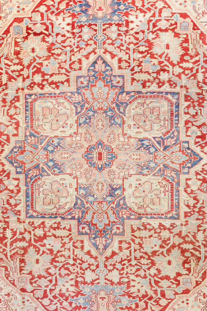 Vintage Heriz Handwoven Tribal Rug, J79452