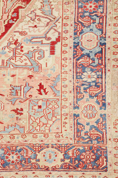 Vintage Heriz Handwoven Tribal Rug, J79452