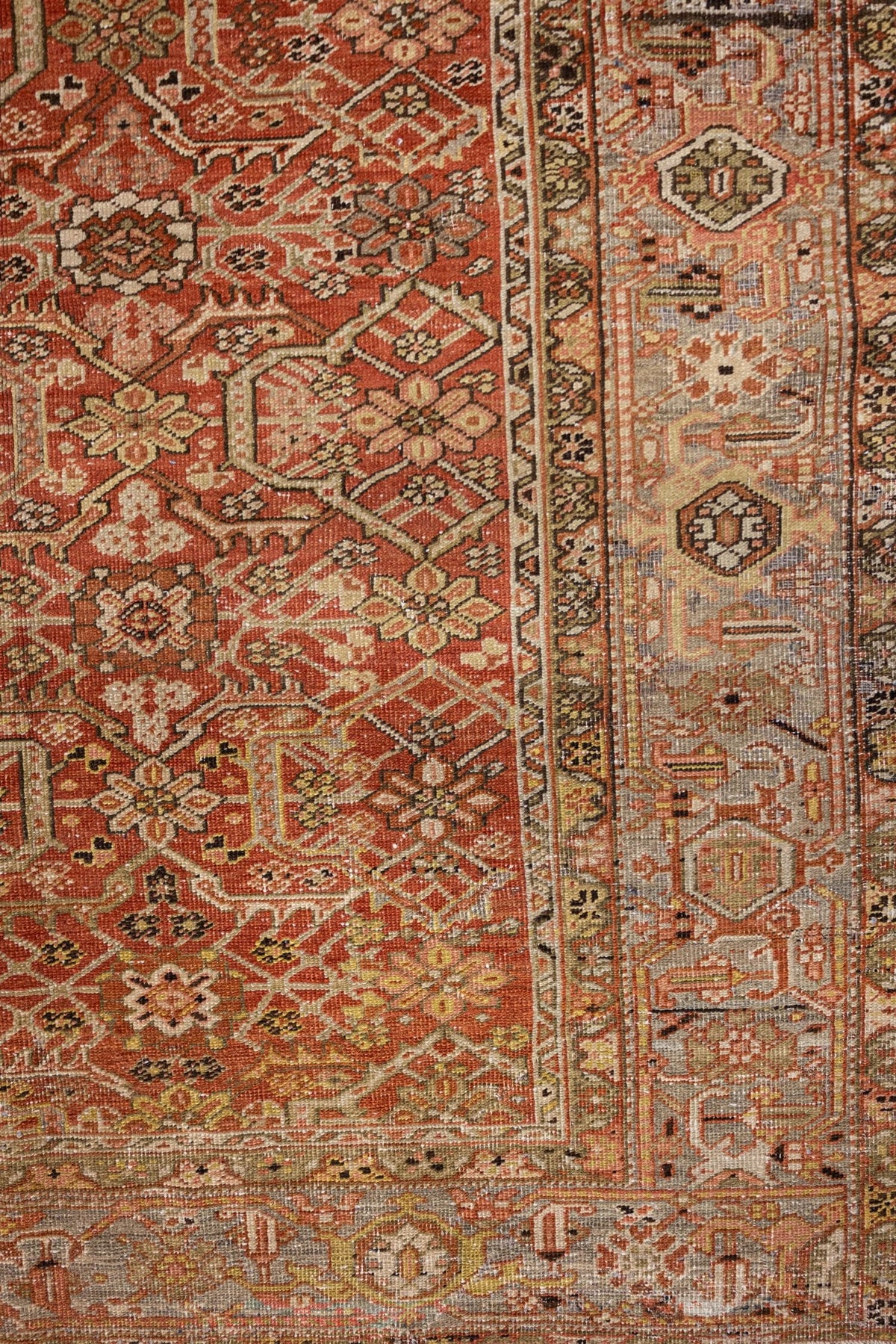 Vintage Heriz Handwoven Tribal Rug, J86605