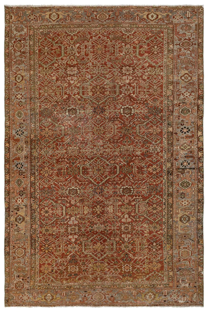 Vintage Heriz Handwoven Tribal Rug