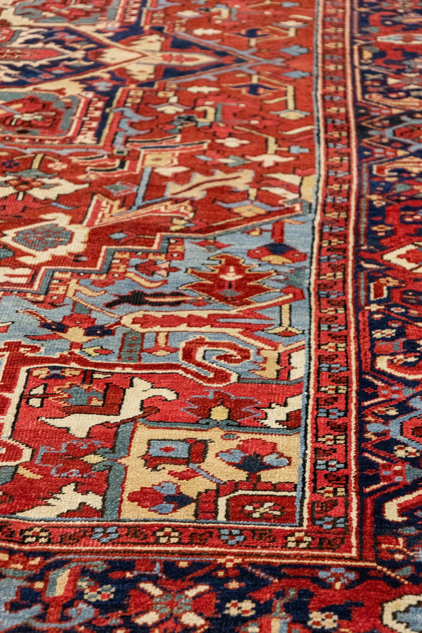 Antique Heriz Handwoven Tribal Rug, J87198