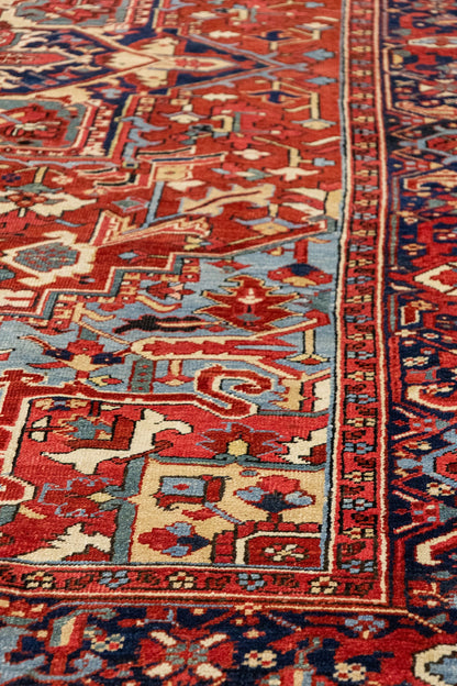 Antique Heriz Handwoven Tribal Rug, J87198