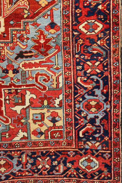 Antique Heriz Handwoven Tribal Rug, J87198