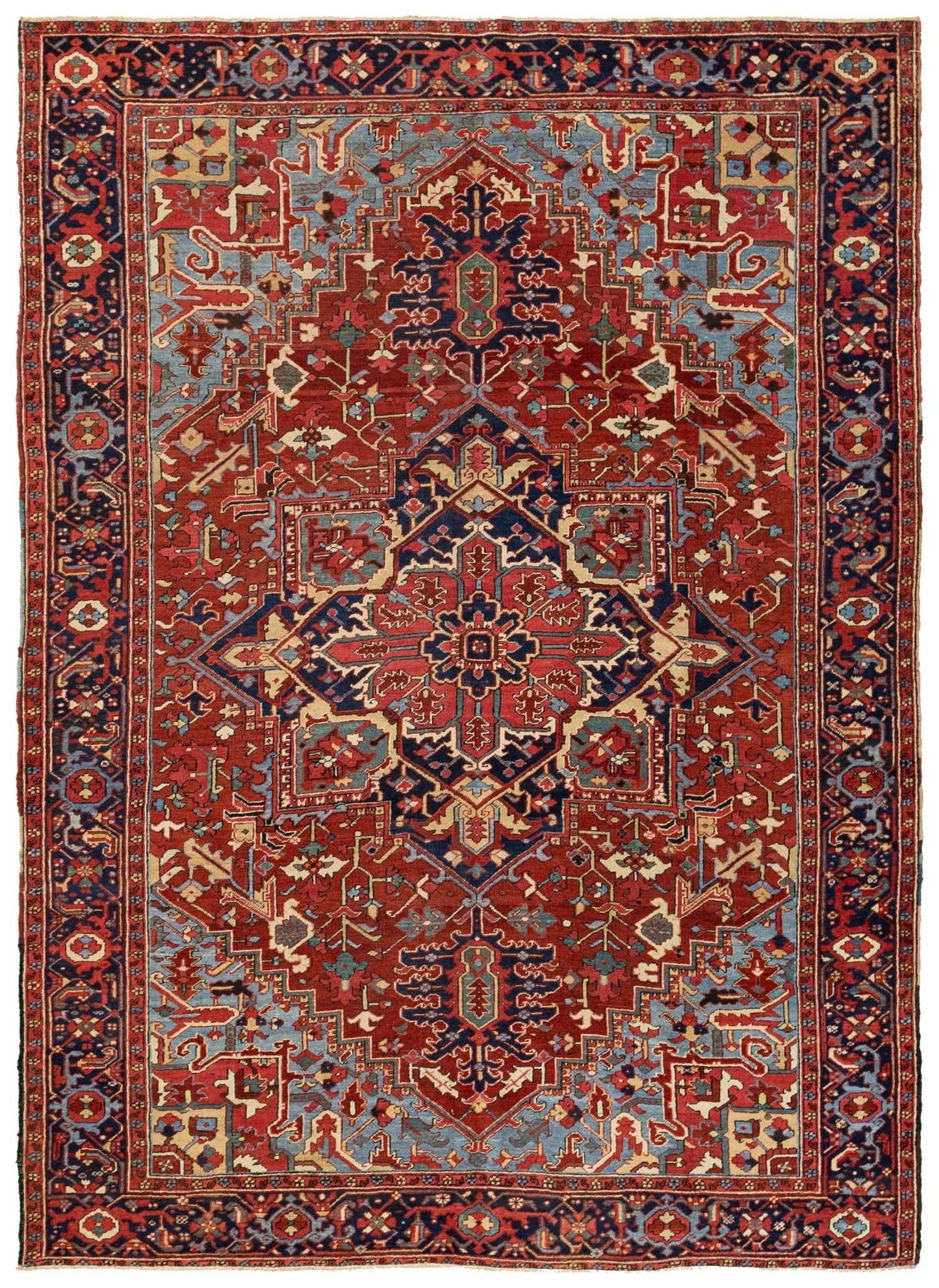 Antique Heriz Handwoven Tribal Rug