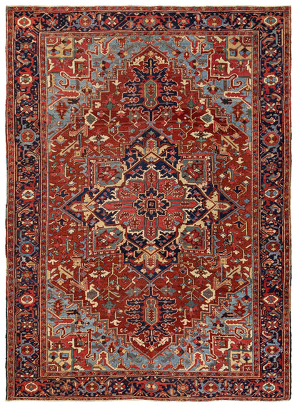 Antique Heriz Handwoven Tribal Rug