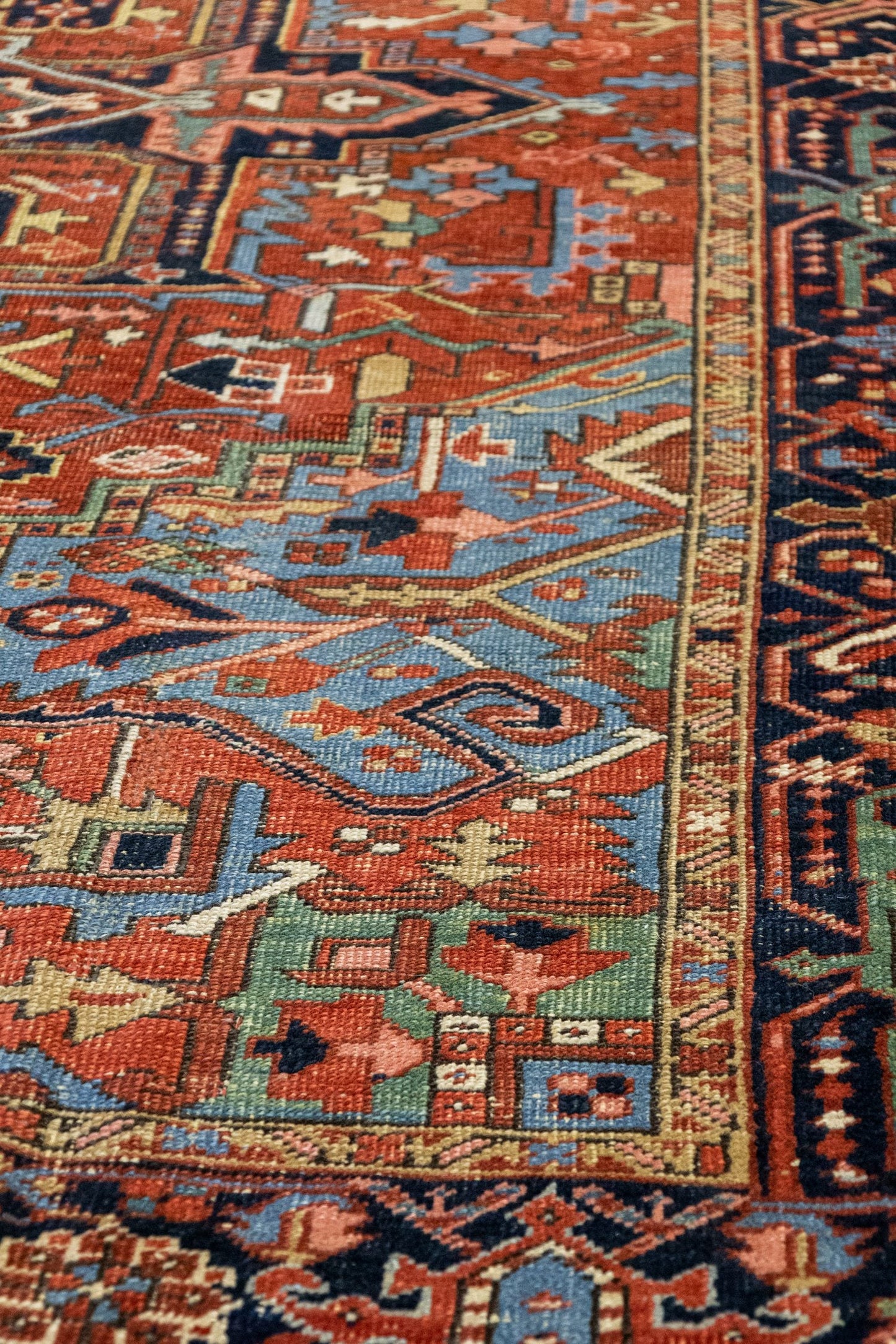 Vintage Heriz Handwoven Tribal Rug, J87207