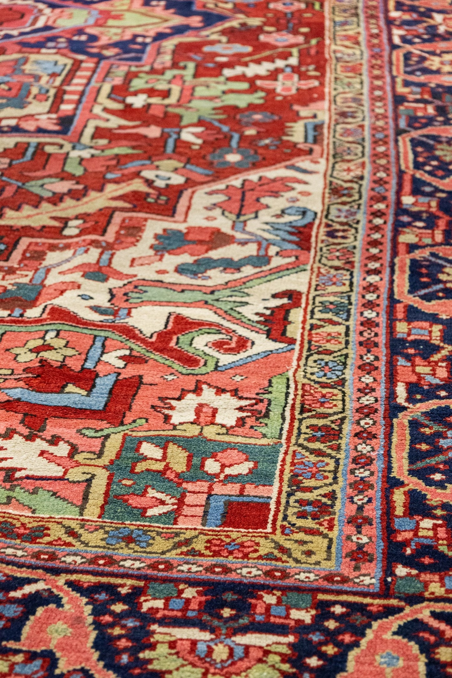 Antique Heriz Handwoven Tribal Rug, J87229