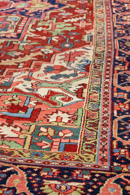 Antique Heriz Handwoven Tribal Rug, J87229
