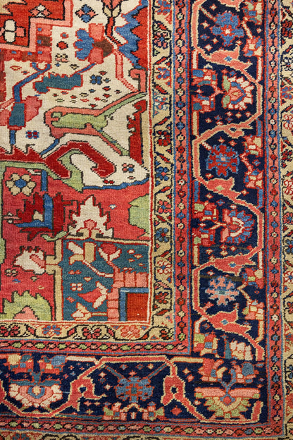 Antique Heriz Handwoven Tribal Rug, J87229