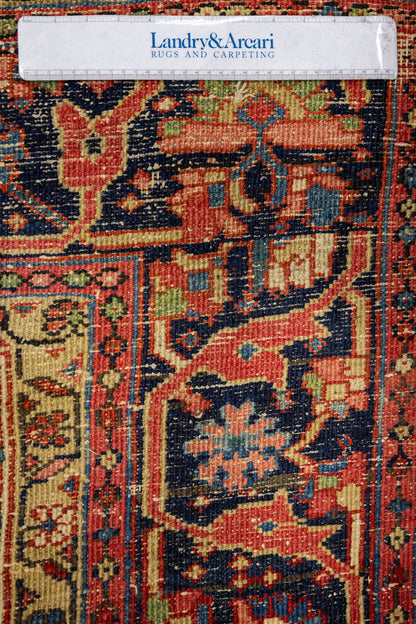 Antique Heriz Handwoven Tribal Rug, J87229