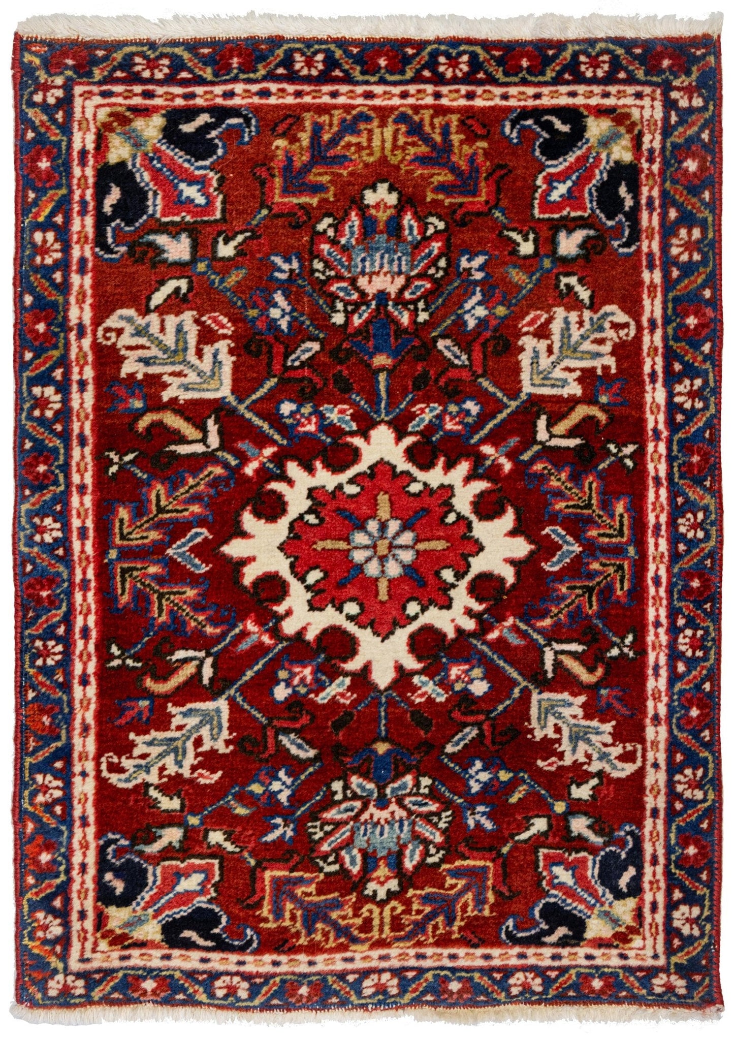 Antique Heriz Handwoven Tribal Rug