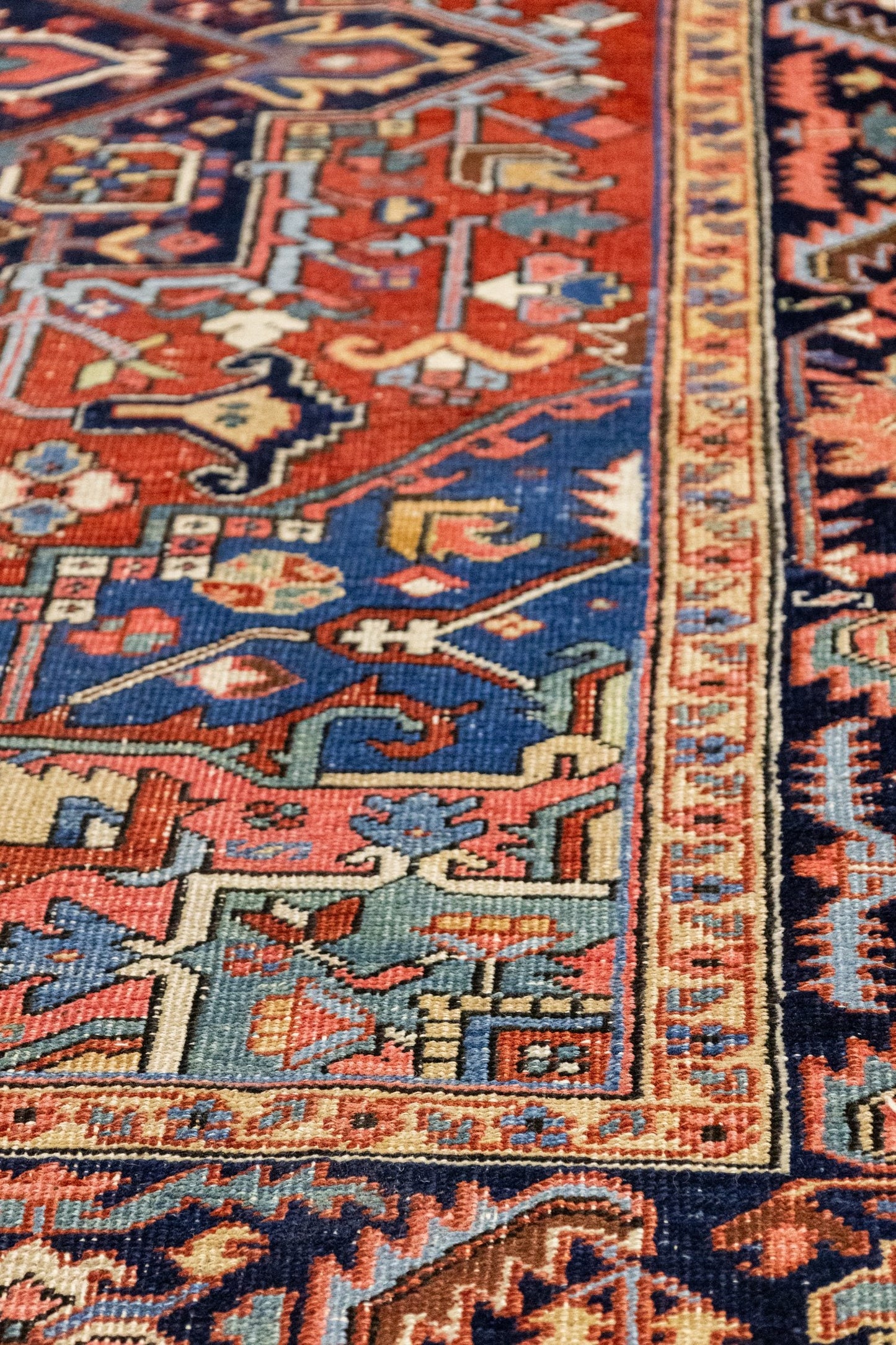 Antique Heriz Handwoven Tribal Rug, J87288