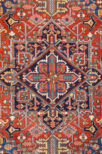 Antique Heriz Handwoven Tribal Rug, J87288