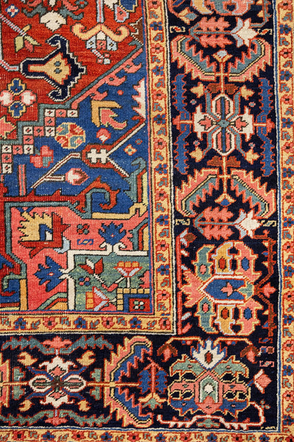 Antique Heriz Handwoven Tribal Rug, J87288
