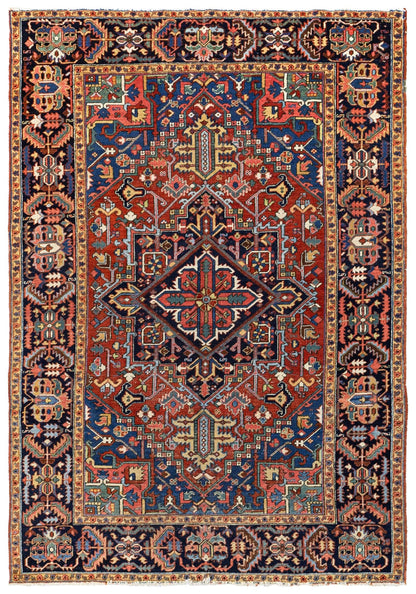 Antique Heriz Handwoven Tribal Rug