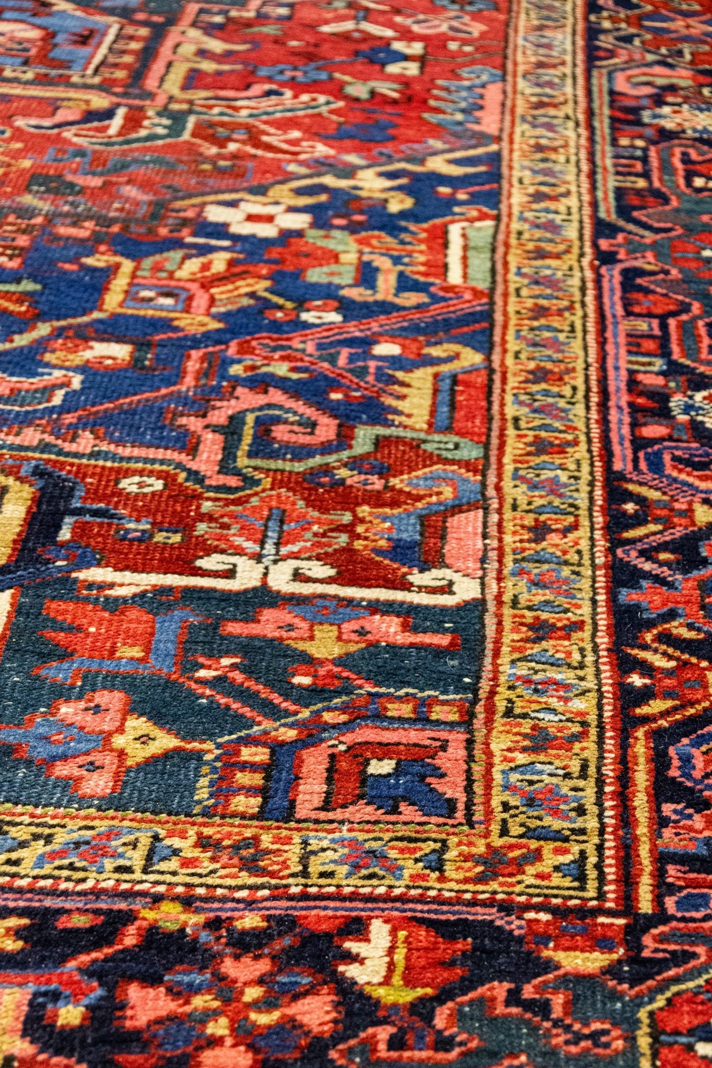 Antique Heriz Handwoven Tribal Rug, J87295