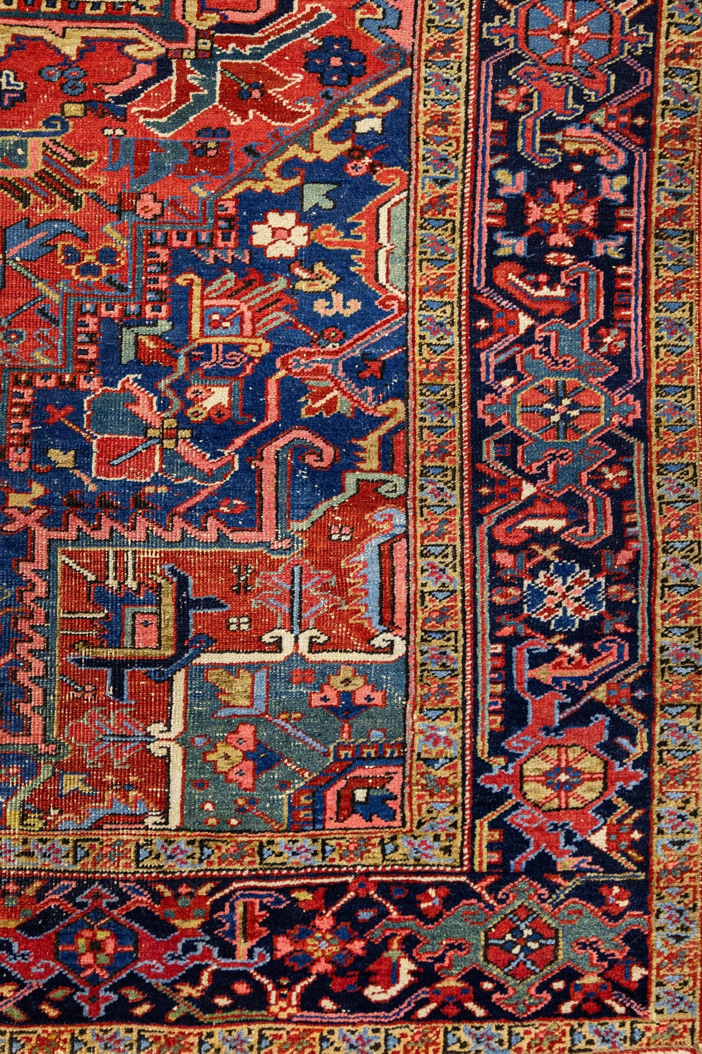 Antique Heriz Handwoven Tribal Rug, J87295