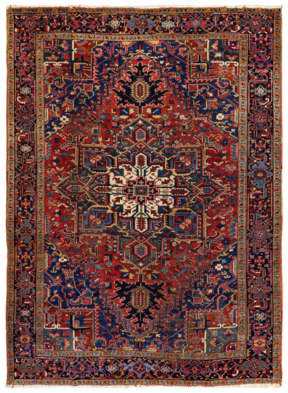 Antique Heriz Handwoven Tribal Rug