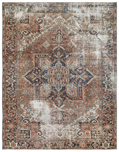 Vintage Heriz Handwoven Tribal Rug