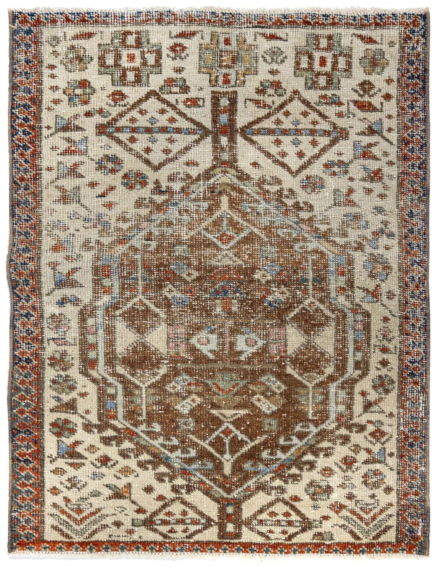 Vintage Heriz Handwoven Tribal Rug