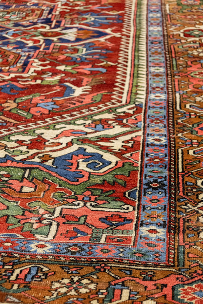 Antique Heriz Handwoven Tribal Rug, J88683