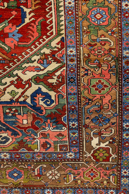 Antique Heriz Handwoven Tribal Rug, J88683