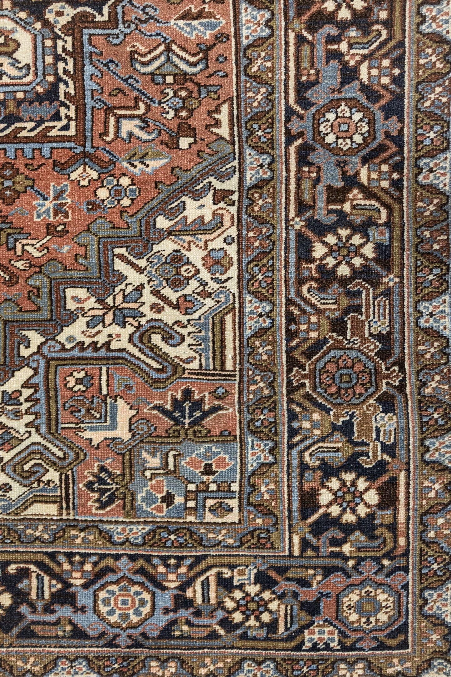 Vintage Heriz Handwoven Tribal Rug, J89145