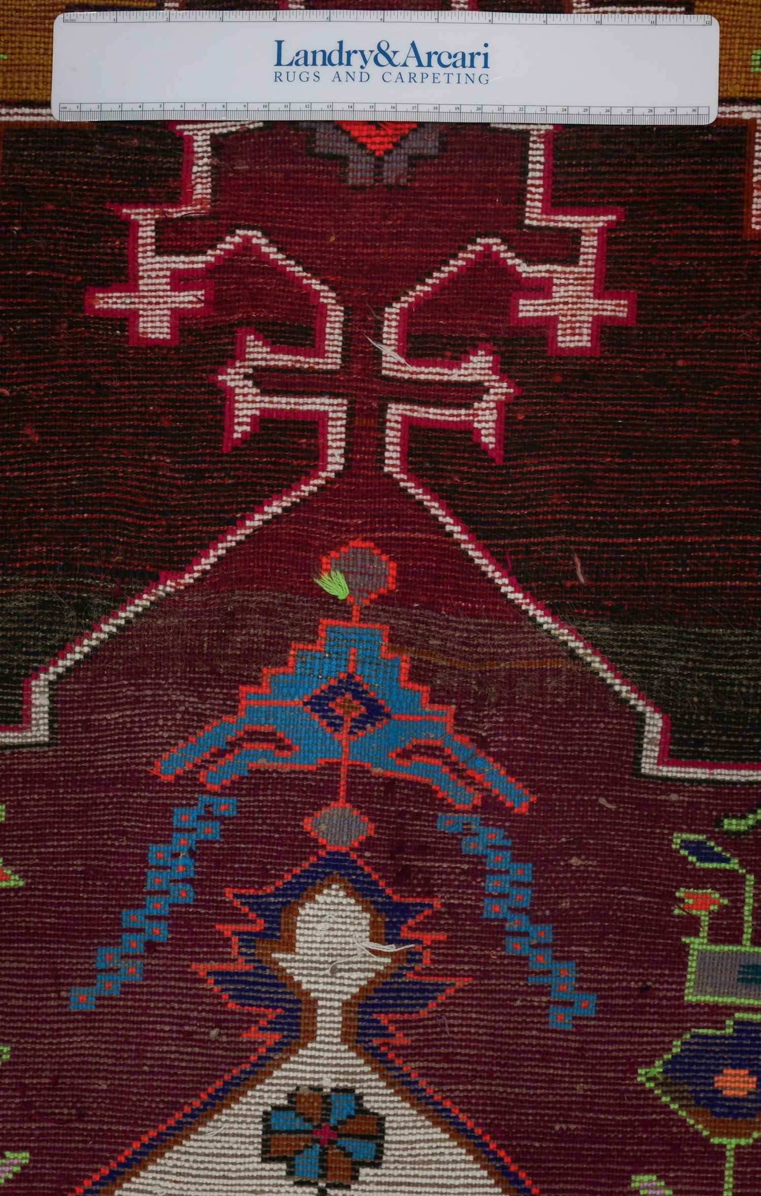 Vintage Herki Handwoven Tribal Rug, J70957