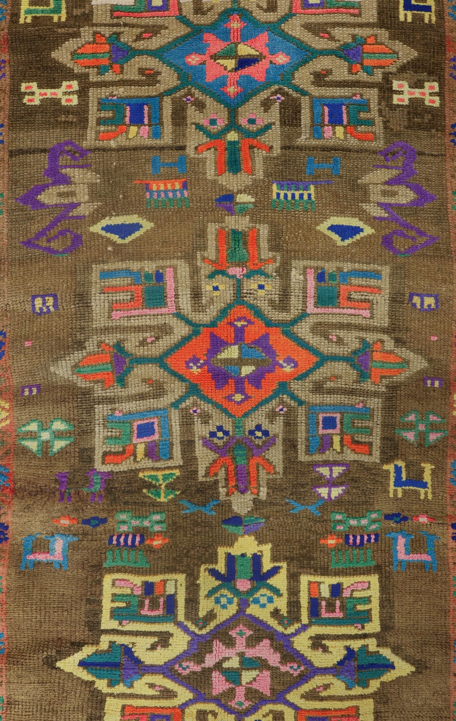 Vintage Herki Handwoven Tribal Rug, J71044