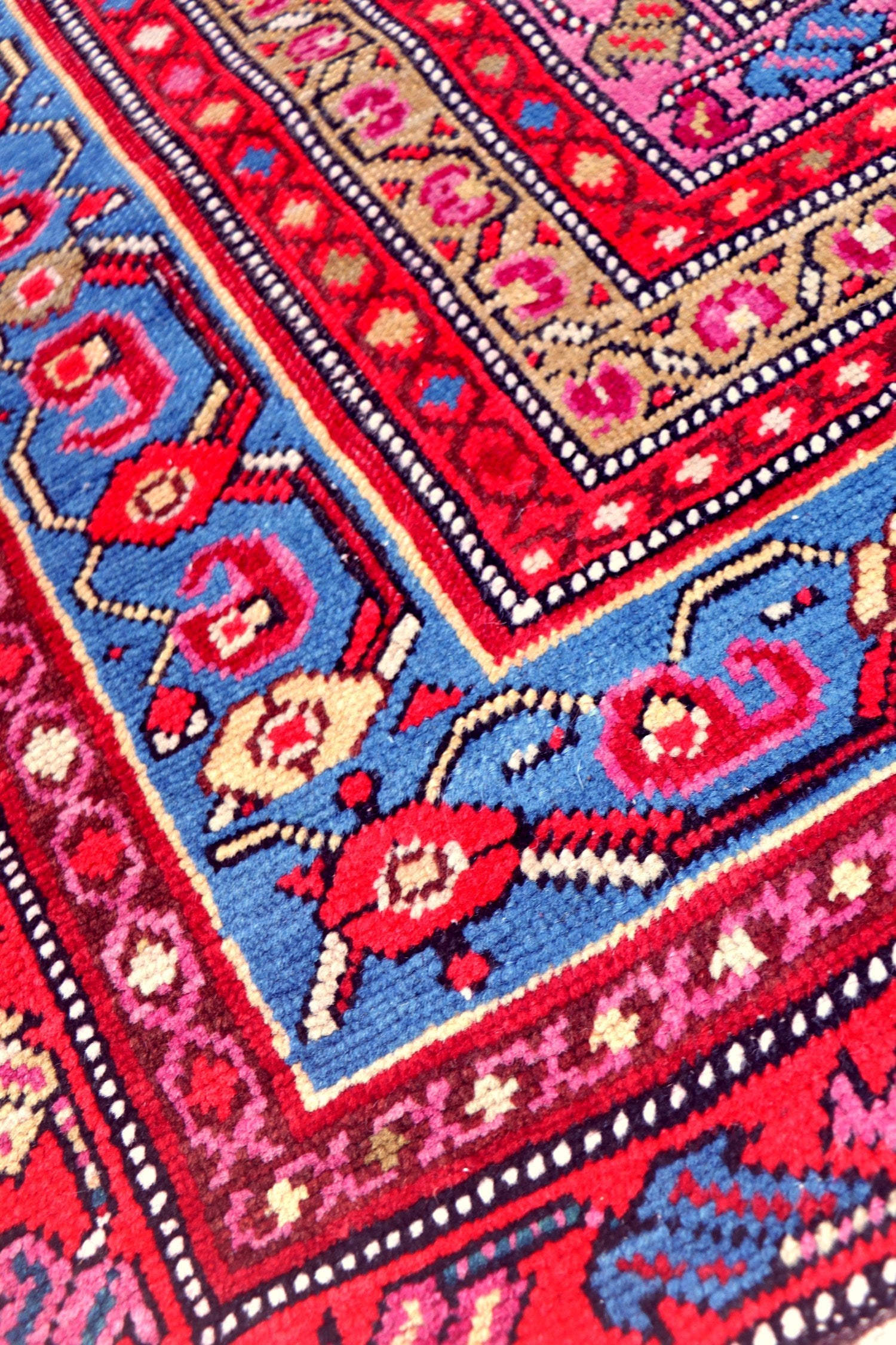 Vintage Karabagh Handwoven Tribal Rug, J68347