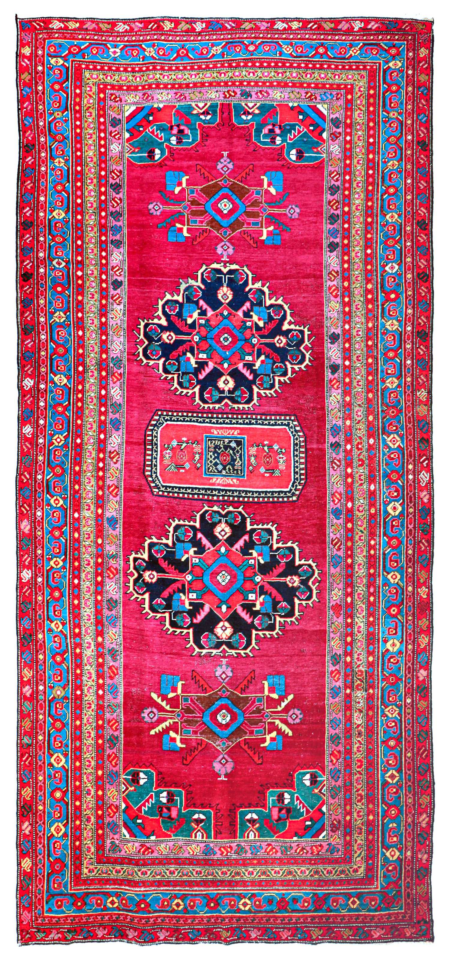 Vintage Karabagh Handwoven Tribal Rug